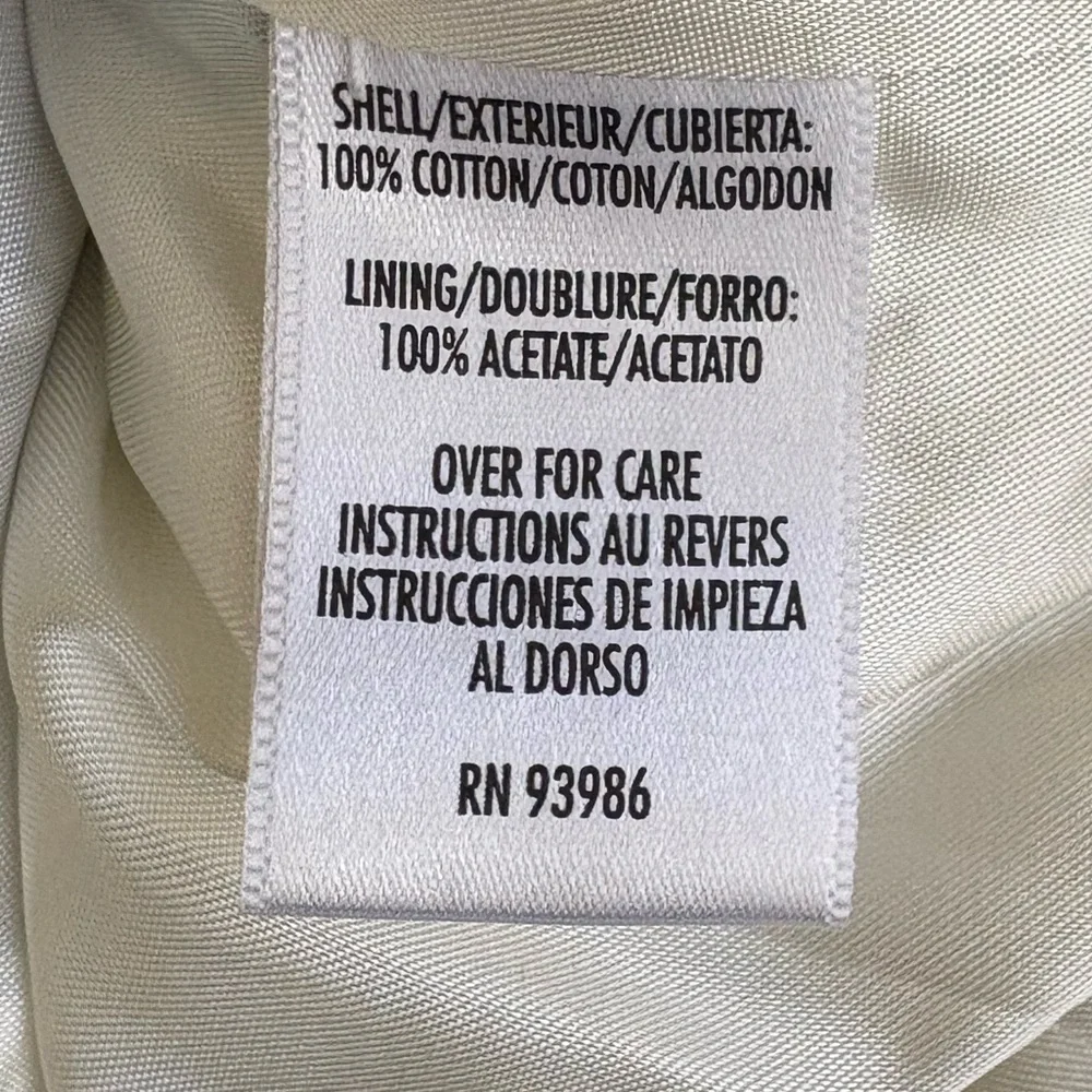 Petite Sophisticate-NWT Size 6 stunning woven cotton floral blazer. Lined. New! - Picture 15 of 16